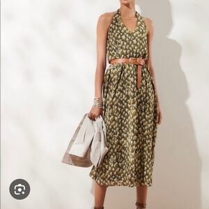 Banana Republic Halter Lined Midi Dress Womens Size Medium